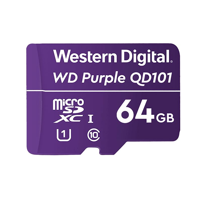 GENERICO - TARJETA MICROSD WESTERN DIGITAL PURPLE WD DE 64GB