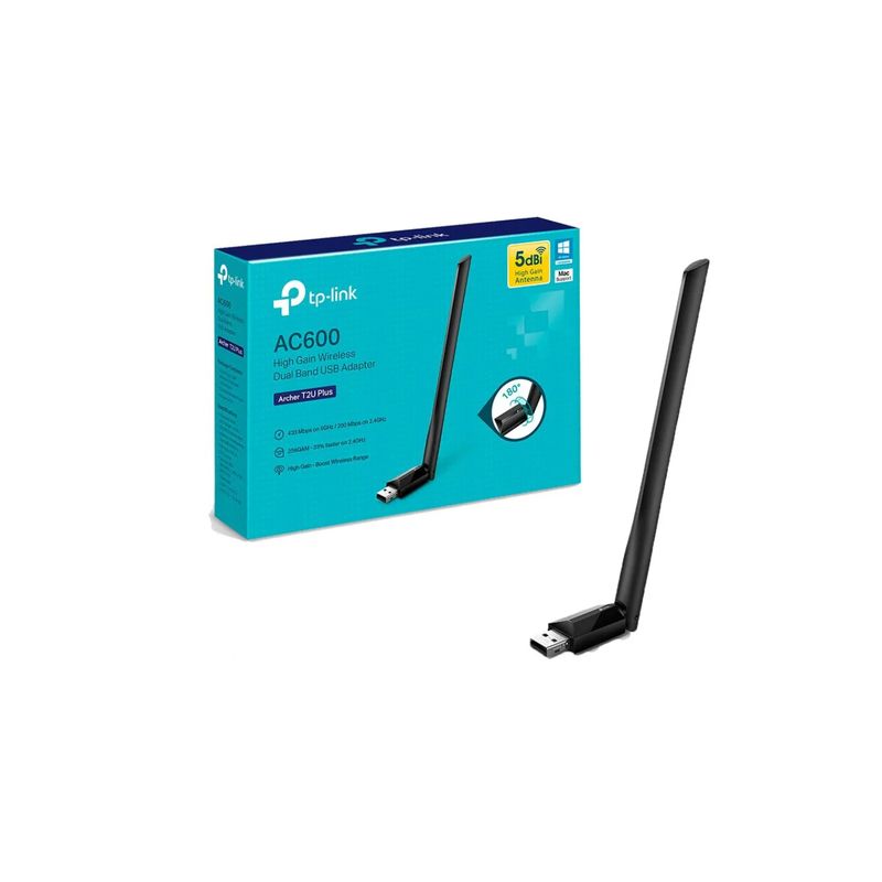 TP LINK - Adaptador De Red Usb Wifi Dual Band Ac600 Tp Link T2u Plus