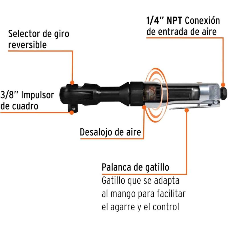GENERICO - Matraca de impacto neumática 38 Truper