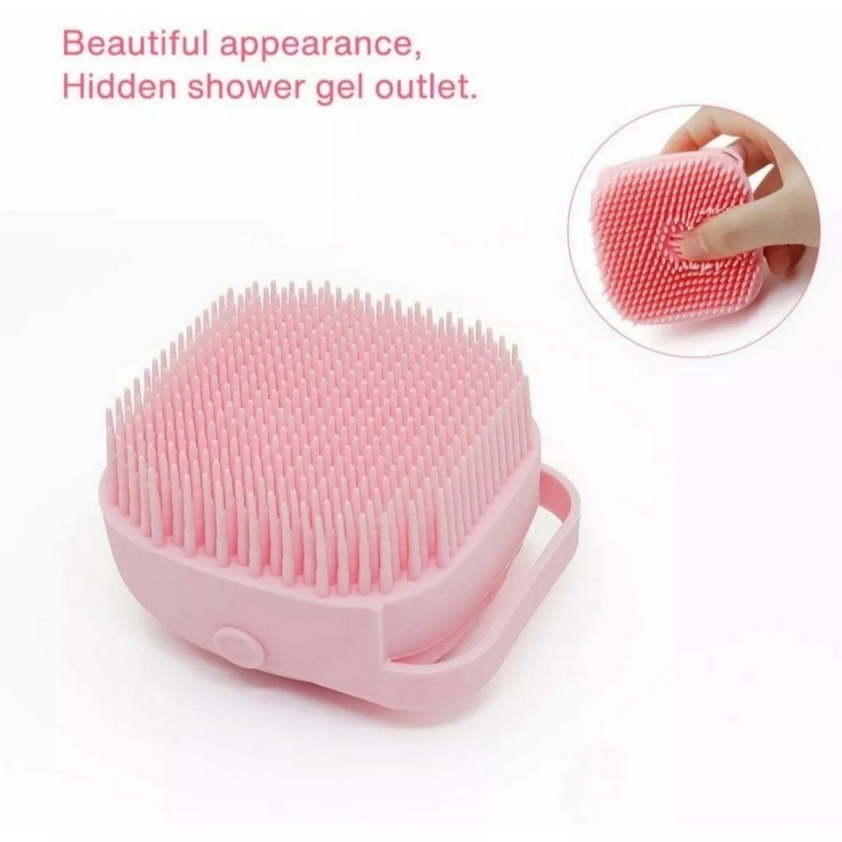 DAYOSHOP - Cepillo Masajeador Silicona Ducha Con Dispensador Shampoo