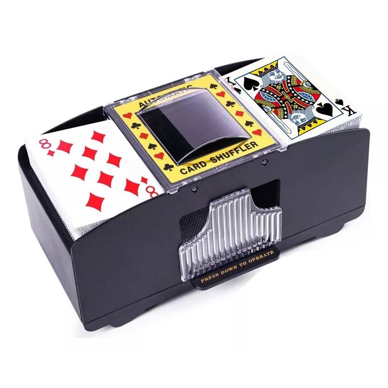 DAYOSHOP - Barajador Cartas Poker Baraja Automático Mezclador + Bateria