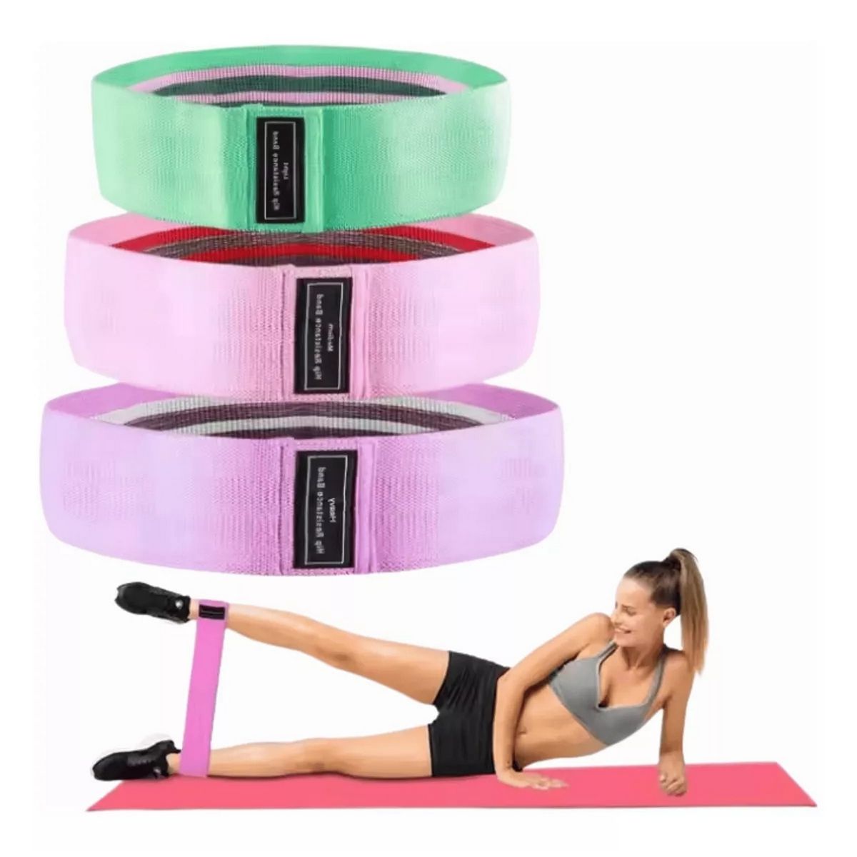 DAYOSHOP - Bandas Elásticas En Tela X3 Resistencias Alta Calidad Fitnes