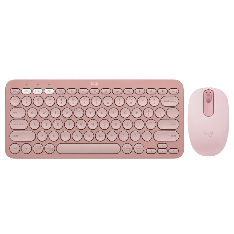 LOGITECH - Combo Bluetooth Logitech Teclado K380S + Mouse M196 Rosado