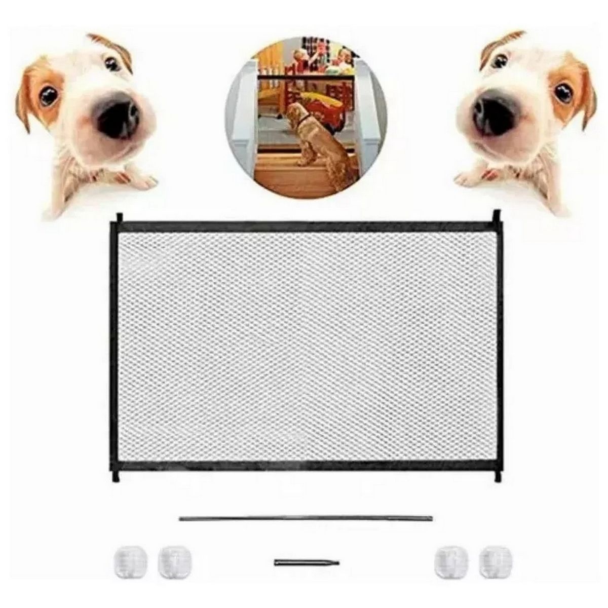 DAYOSHOP - Puerta Para Perros Mascotas Y Bebes Malla Interior