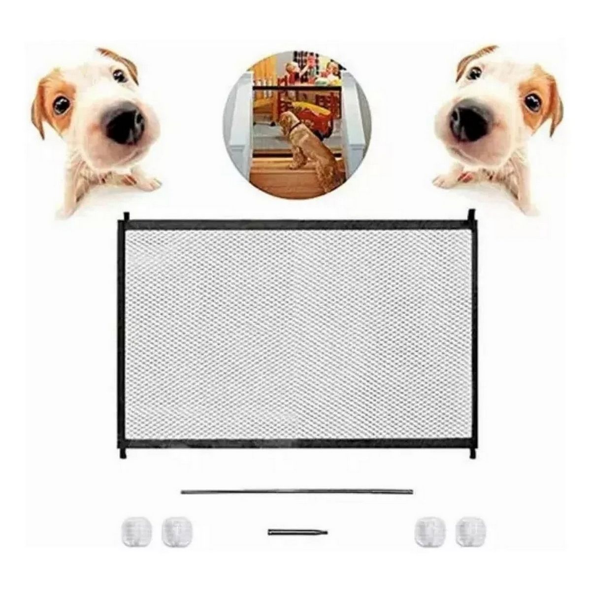 DAYOSHOP - Puerta Para Perros Mascotas Y Bebes Malla Interior