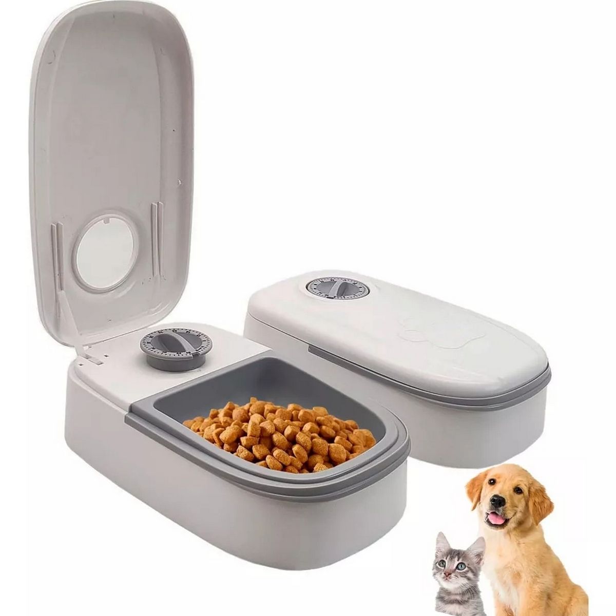 DAYOSHOP - Comedero De Mascotas Con Temporizador Apertura Comida