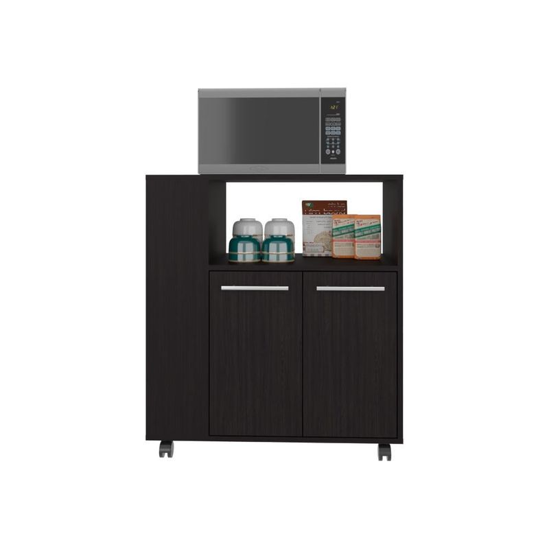 RTA DESIGN - Mesa Auxiliar de Cocina Eldon Wengue con rodachina y rodachina de freno ZF