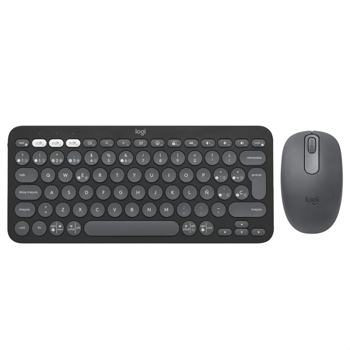LOGITECH - Combo Bluetooth Logitech Teclado K380S + Mouse M196 Grafito