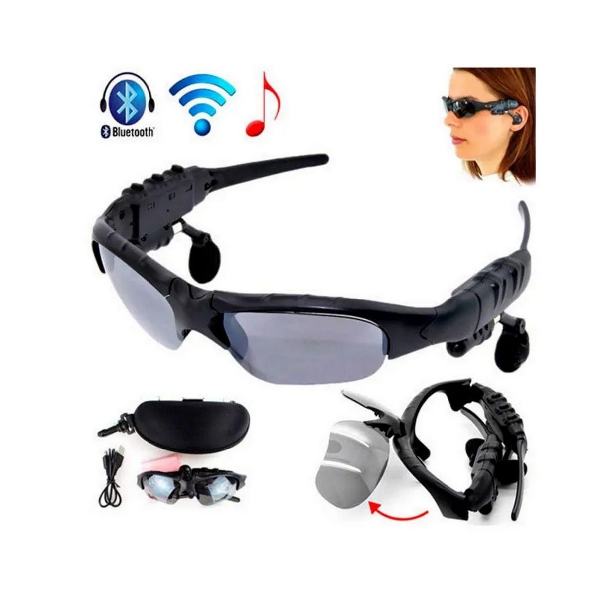 DAYOSHOP - Lentes De Sol Bluetooth Manos Libres Audífonos Inalámbricos