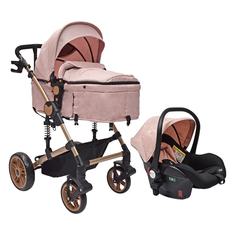 HAPPY BABY - Coche Bebe Travel system Gadi Happy Baby Rosa