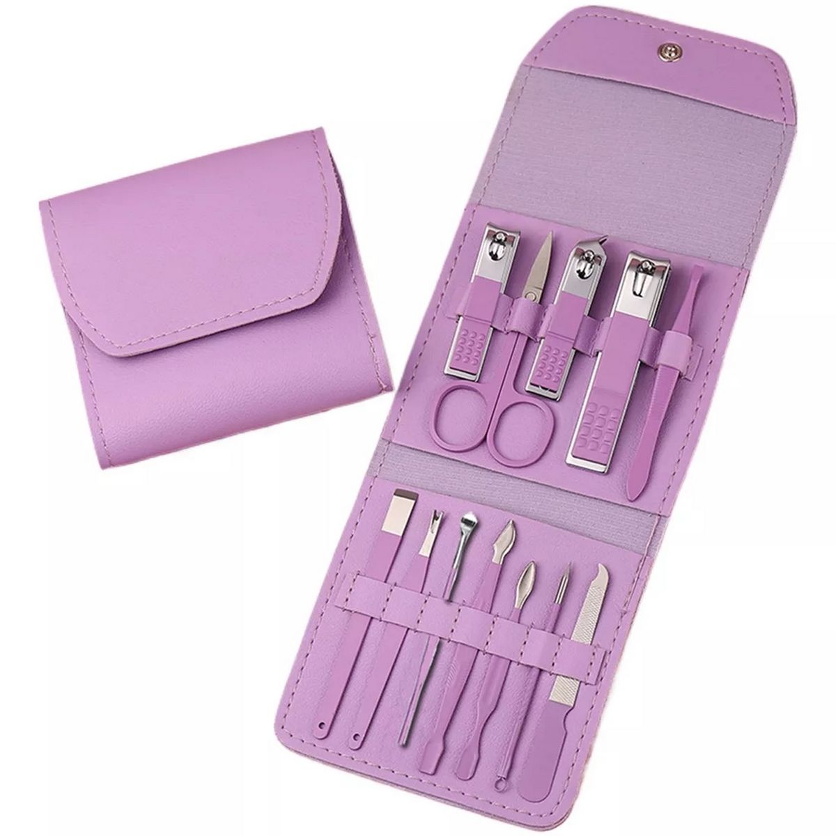 DAYOSHOP - Estuche Set Manicure Pedicure Kit Cortauñas 12 Piezas