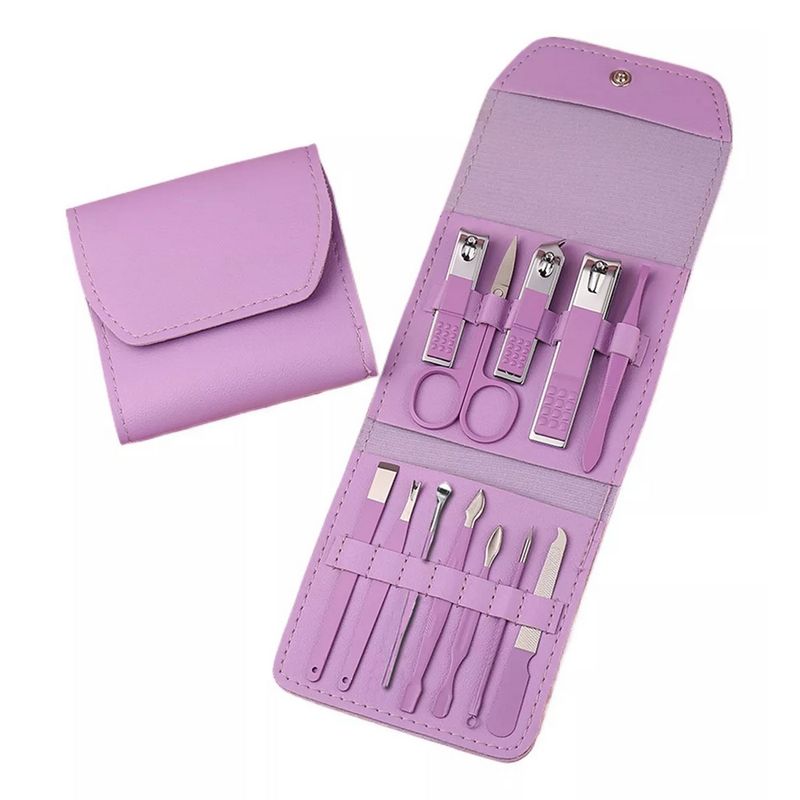 DAYOSHOP - Estuche Set Manicure Pedicure Kit Cortauñas 12 Piezas