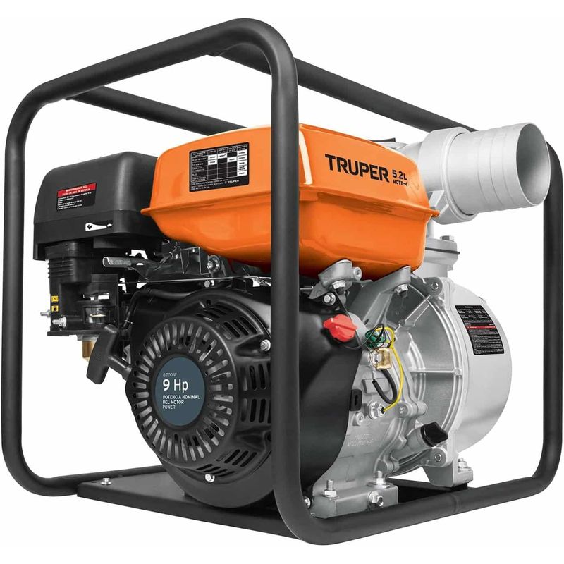 GENERICO - Truper MOTB-4, Motobomba autocebante 4" x 4" a gasolina 9 HP