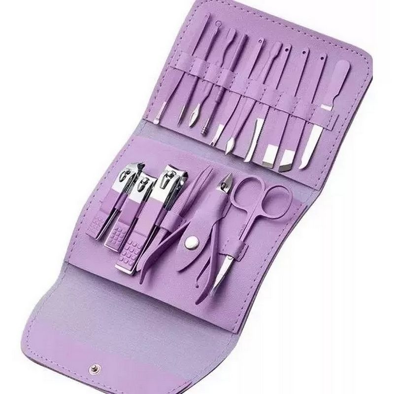 DAYOSHOP - Estuche Set Manicure Pedicure Kit Cortauñas 16 Piezas