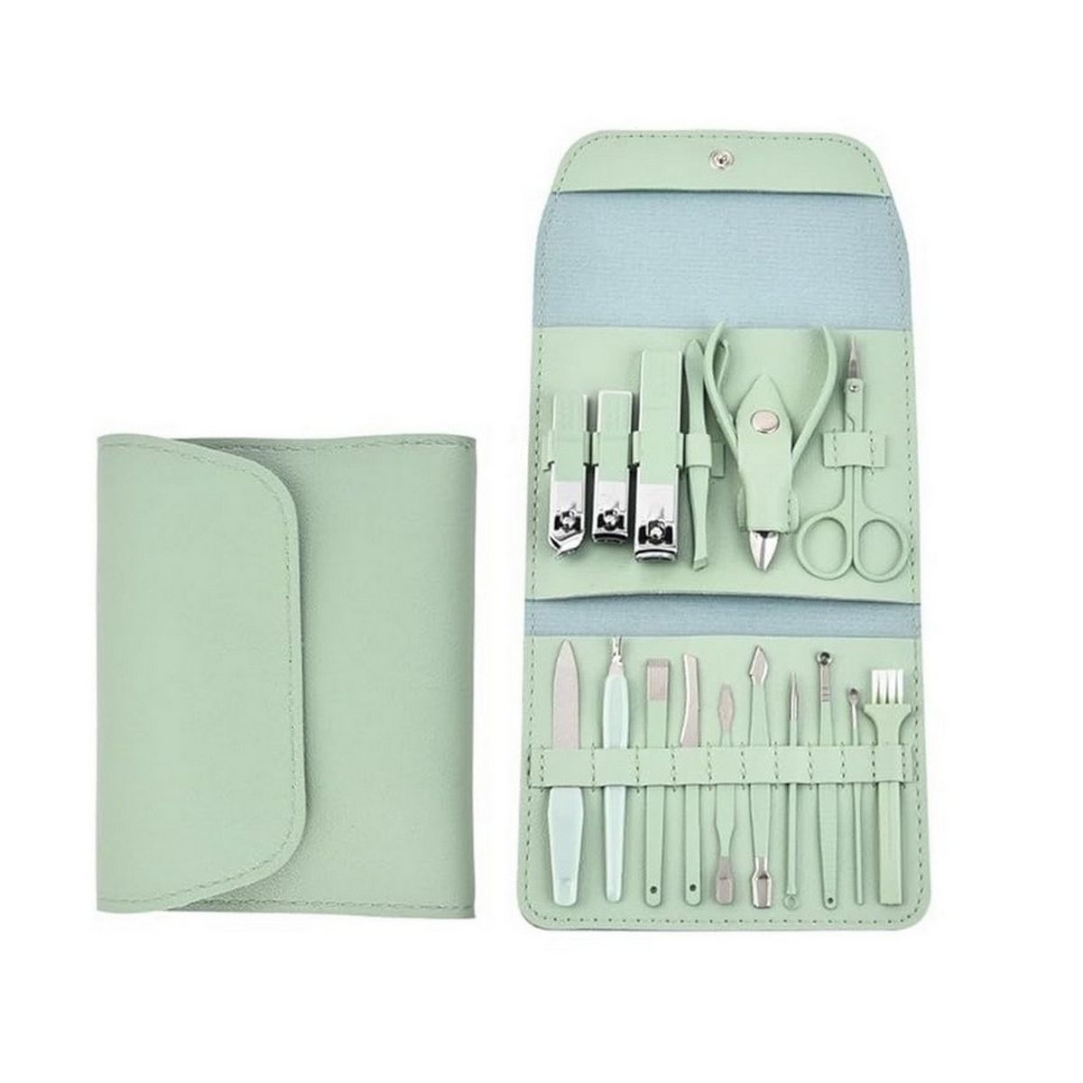 DAYOSHOP - Estuche Set Manicure Pedicure Kit Cortauñas 16 Piezas