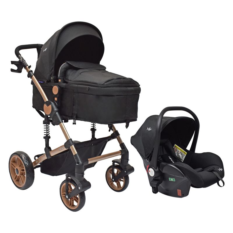 HAPPY BABY - Coche Bebe Travel system Gadi Happy Baby Negro