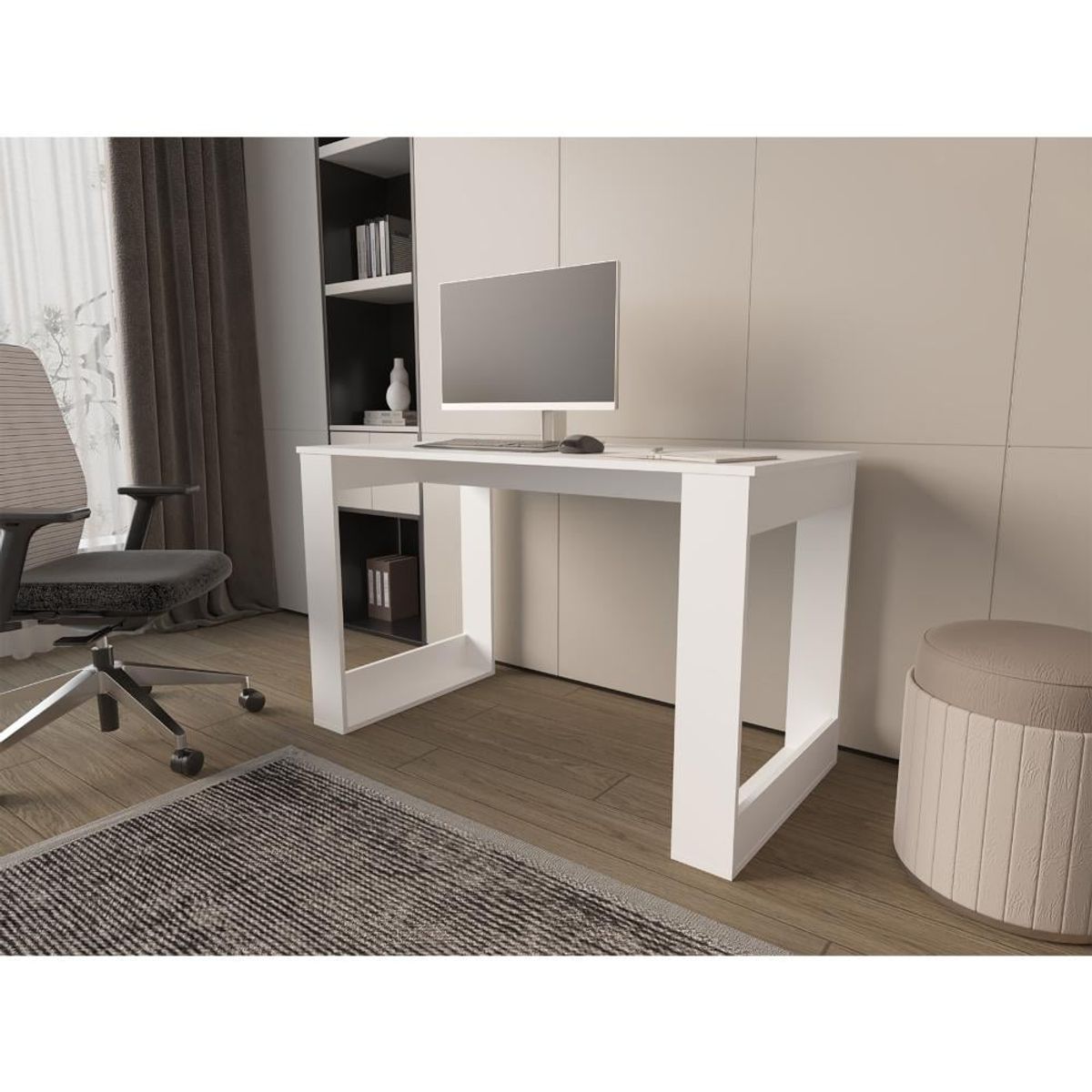 RTA DESIGN - Escritorio Elora Blanco Ideal Para Espacios de Trabajo ZF_.