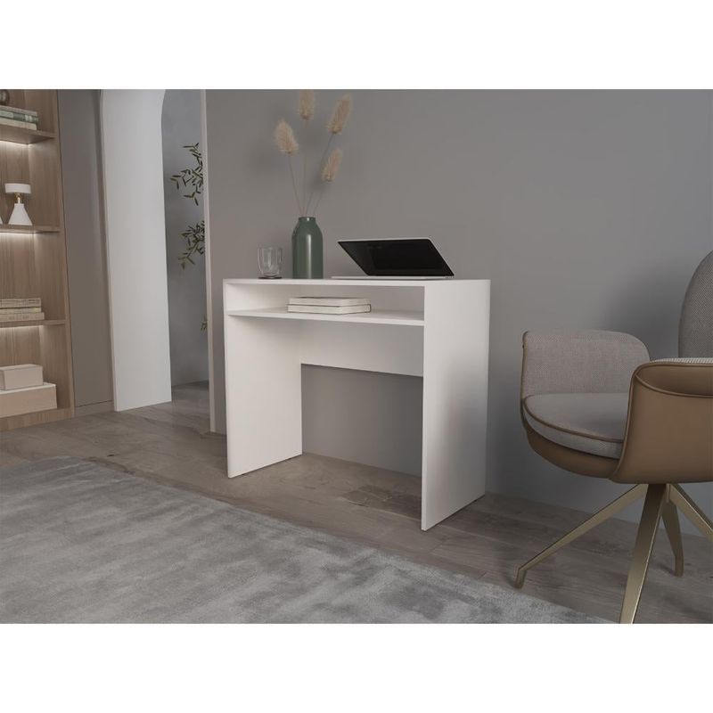 RTA DESIGN - Escritorio Estelar Blanco Duqueza cuenta con un entrepaño ZF