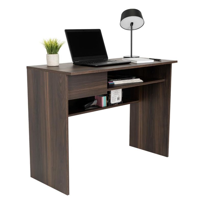 RTA DESIGN - Escritorio Taira Caoba con Amplia Superficie de Trabajo y Un Cajón