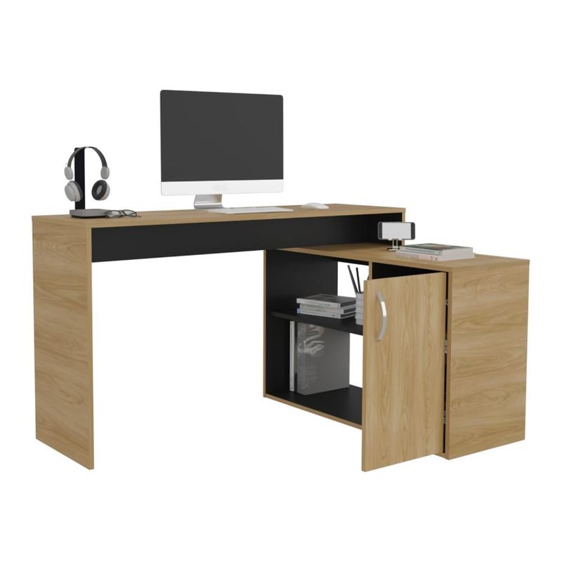 RTA DESIGN - Escritorio Mafe Fresno Europeo y Wengue con amplio espacio de trabajo