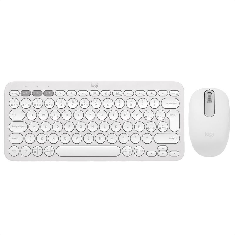 LOGITECH - Combo Bluetooth Logitech Teclado K380S + Mouse M196 Blanco