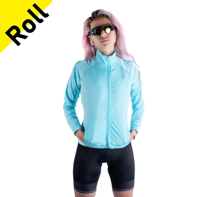ARMAZI SPORT - CHAQUETA ROMPEVIENTOS CICLISMO RUTA MTB BIKE CYCLING AGUAMARINA