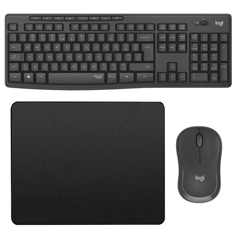 LOGITECH - Combo Inalámbrico Logitech Mk295 + Pad Mouse Small 25x21cm