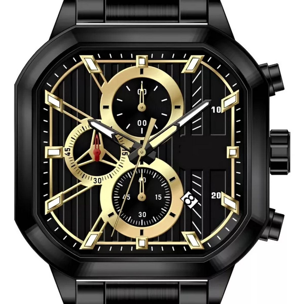 GFORCE - Reloj G-force H4233g Cuadrado Cronografo Funcional + Estuche
