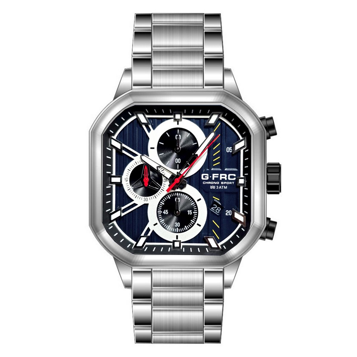 GFORCE - Reloj G-force H4233g Cuadrado Cronografo Funcional + Estuche