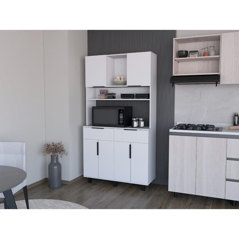 RTA DESIGN - Alacena Oshawa Blanco  contiene dos cajones y seis puertas de fácil ensamble