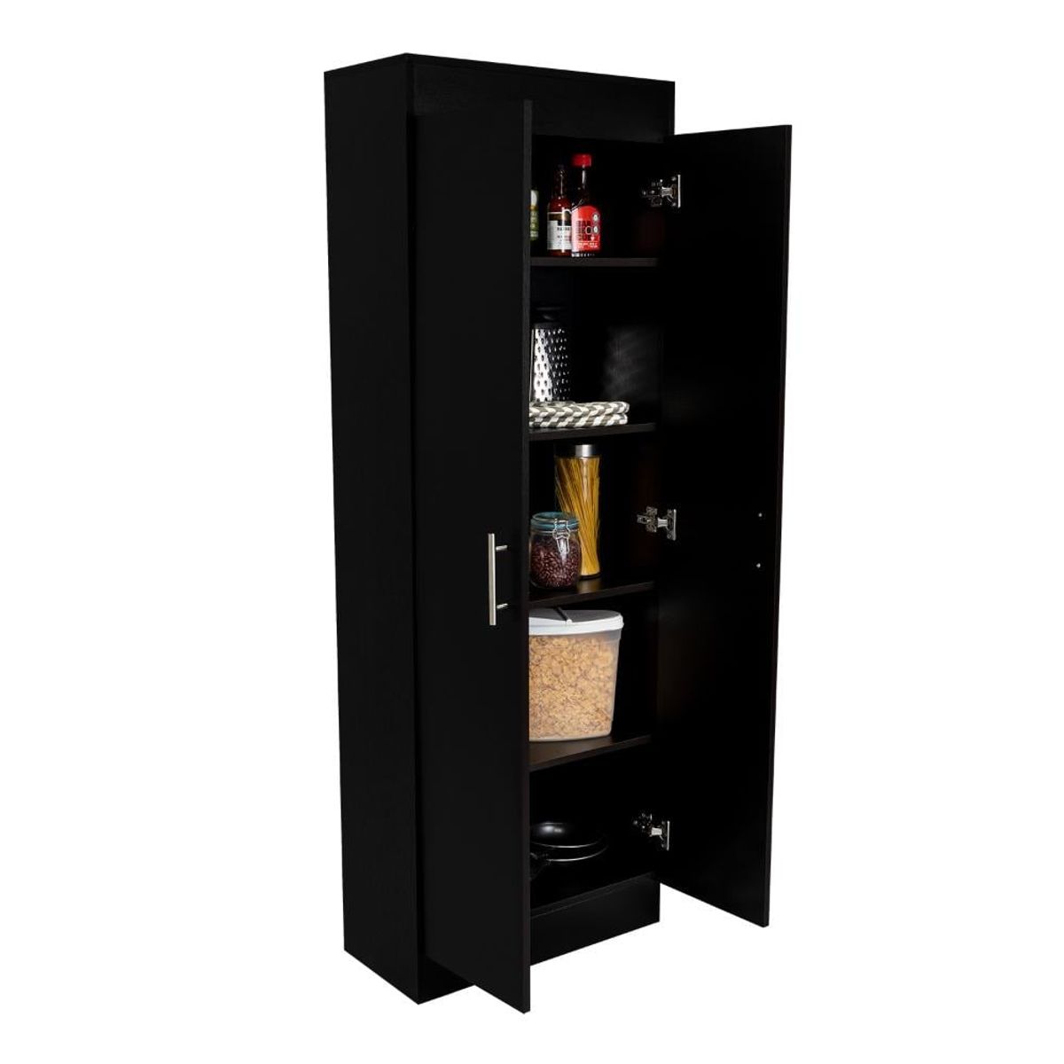 RTA DESIGN - Alacena Barlovento Wengue con Cinco Entrepaños y Dos Puertas Batientes