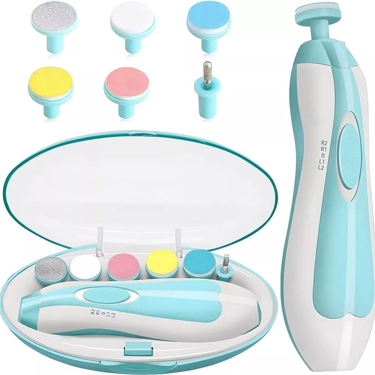 DAYOSHOP - Lima De Uñas Bebe Infantil Eléctrico Unisex + Baterias