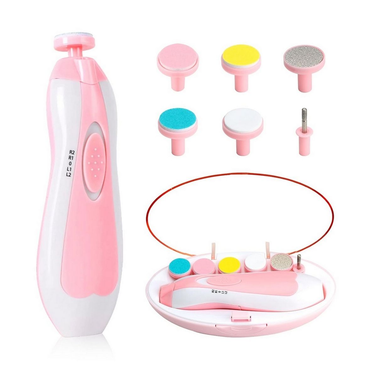 DAYOSHOP - Lima De Uñas Bebe Infantil Eléctrico Unisex + Baterias