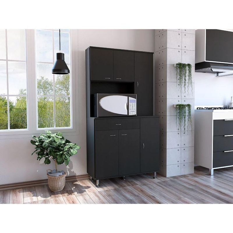 RTA DESIGN - Alacena Bagan Wengue con Un Cajón y Seis Puertas Batientes