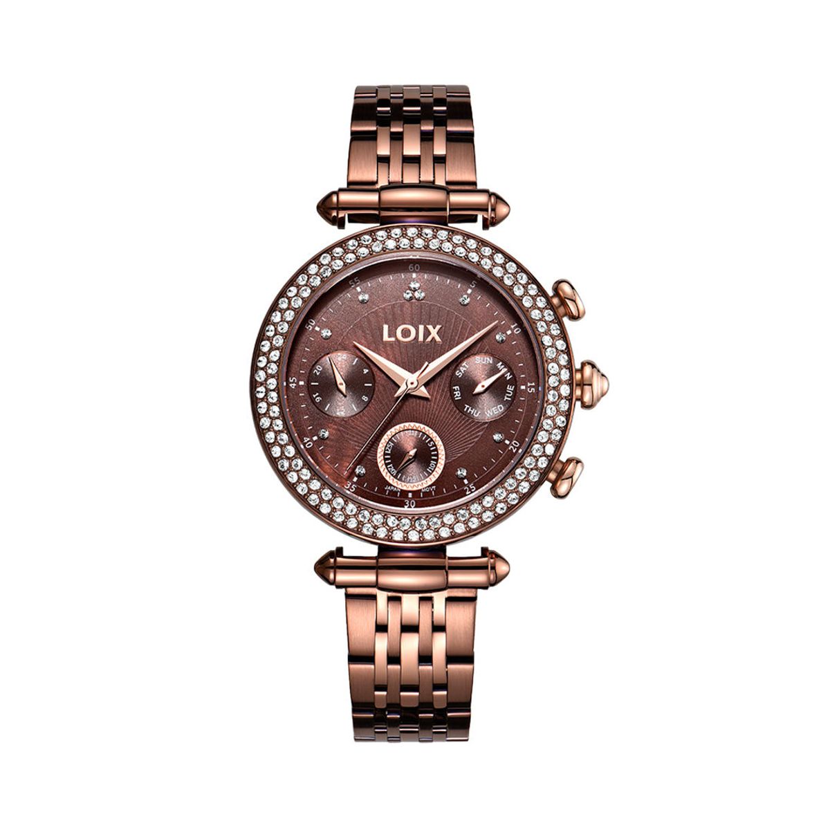 LOIX - Reloj mujer LA1122-4 Café con tablero café