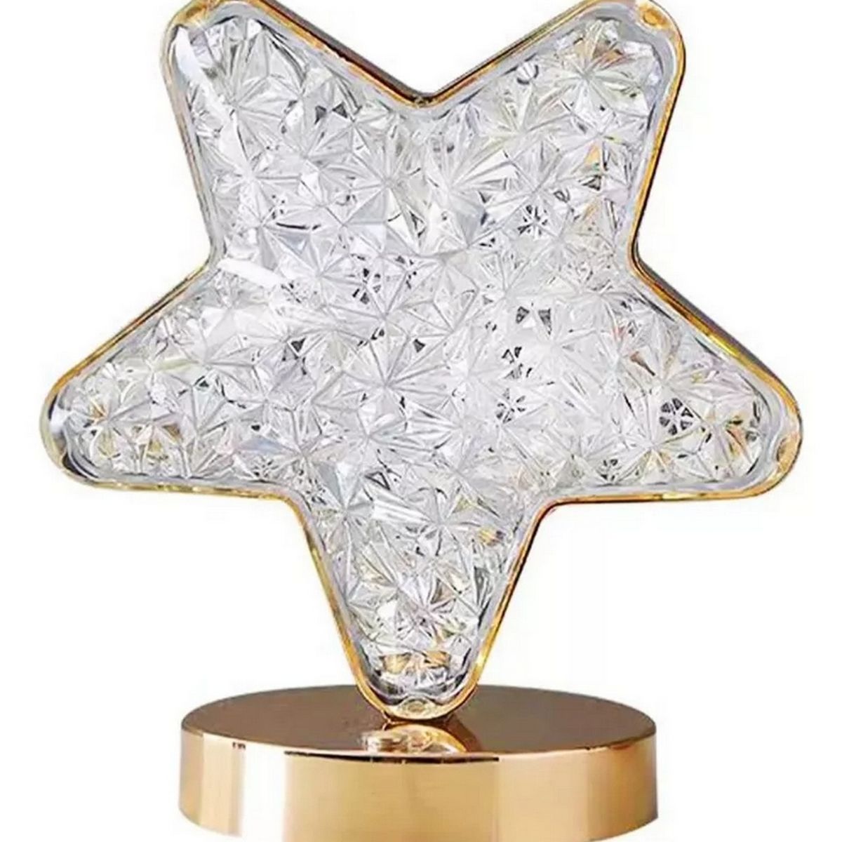 DAYOSHOP - Lámpara De Mesa Recargable Estrella Tactil Luz Calida Mixta