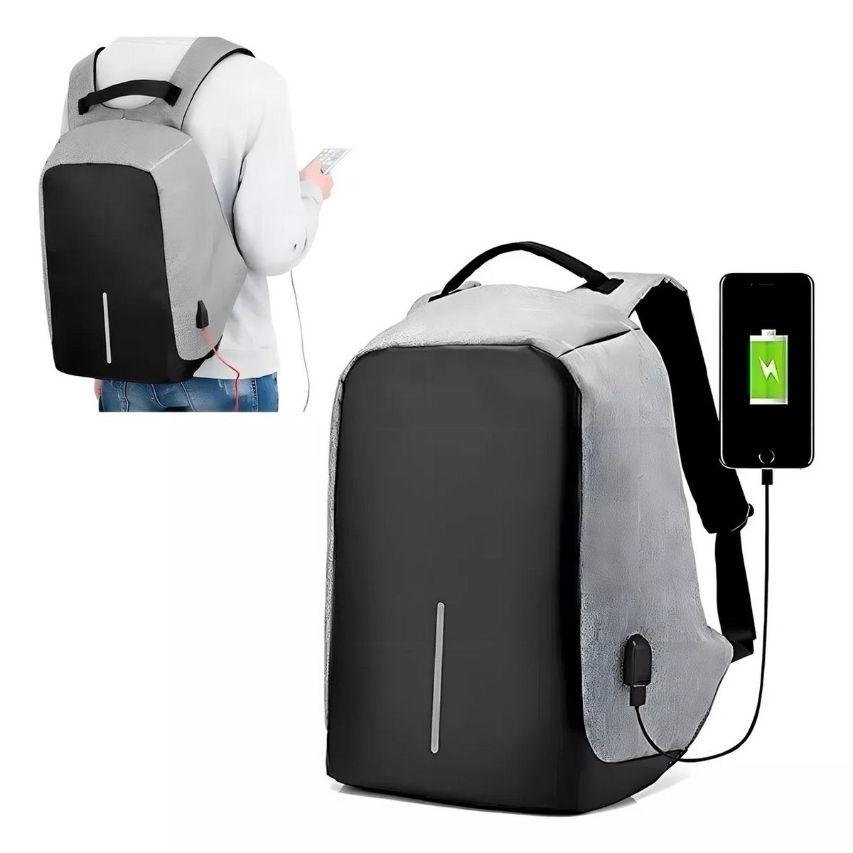DAYOSHOP - Maleta Maletín Antirrobo Impermeable Con Puerto Usb Portatil