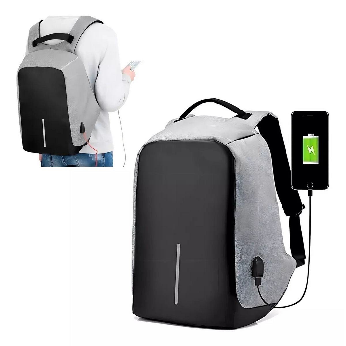 DAYOSHOP - Maleta Maletín Antirrobo Impermeable Con Puerto Usb Portatil
