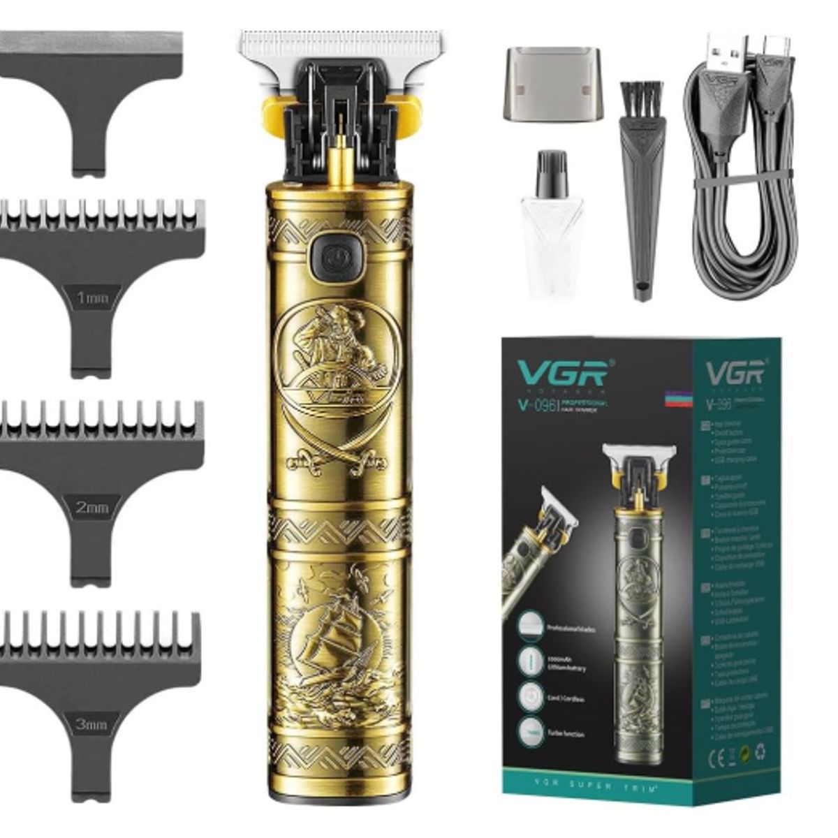 VGR - VGR 096 Máquina Afeitadora VGR-096 Cortadora Cabello Inalámbrica Profesional