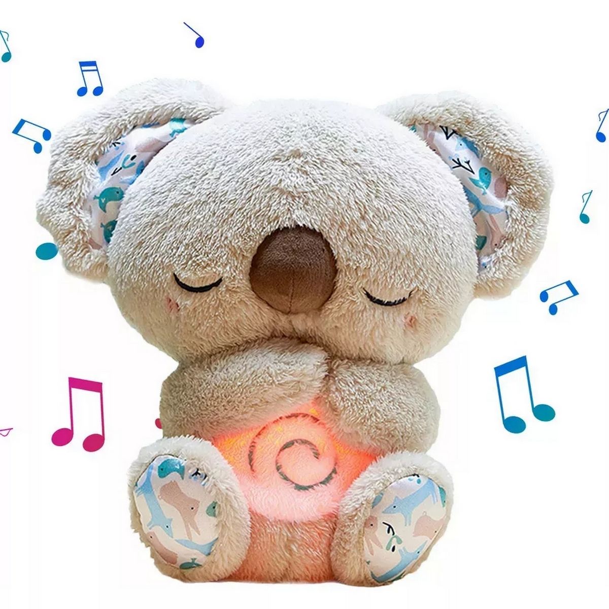 DAYOSHOP - Koala Nutria Peluche Que Respira Sonido Luz Unisex + Bateria