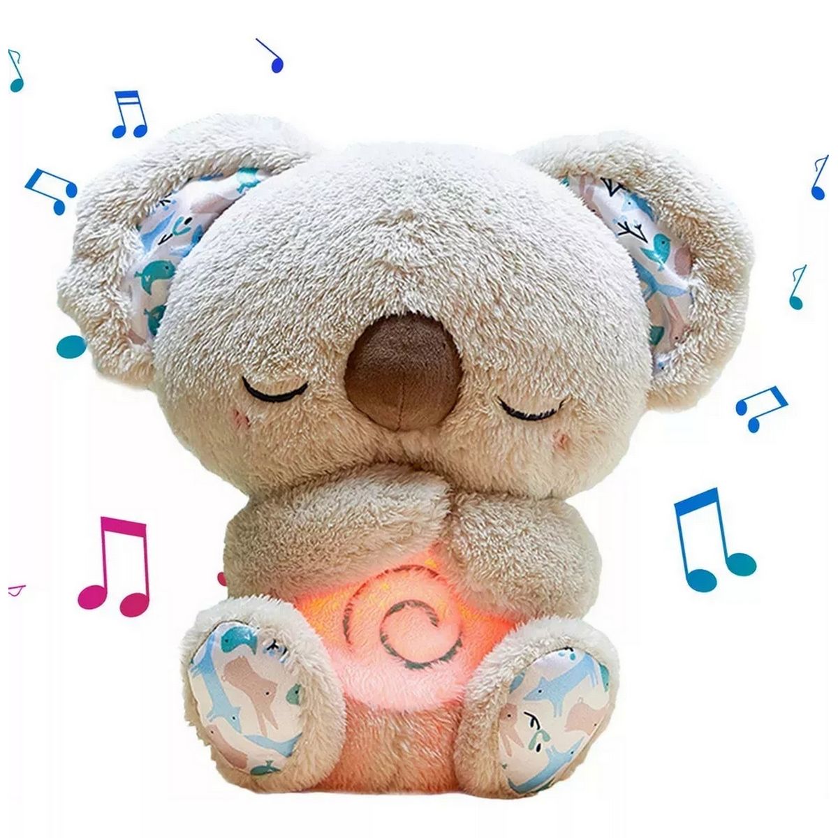 DAYOSHOP - Koala Nutria Peluche Que Respira Sonido Luz Unisex + Bateria