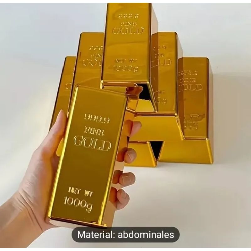 GENERICO - BARRA LINGOTE GOLD DECORATIVO EN BAQUELITA Y LAMINILLA USA