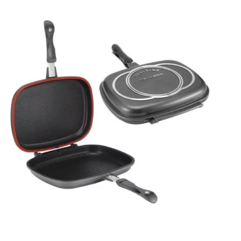GENERICO - Sartén Duo Doble Parrilla 32 Cm Antiadherente