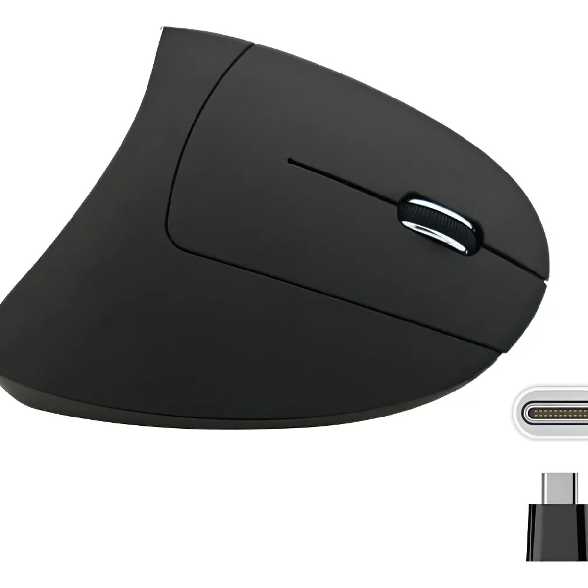 JALTECH - Mouse Ergonómico Vertical Inalámbrico Recargable con 5 Botones Tipo C