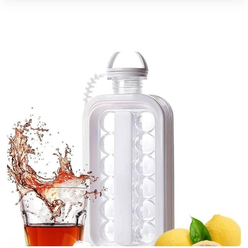 GENERICO - Botella hielera Botella Para Hacer Cubos De Hielo Color Blanco Lisa