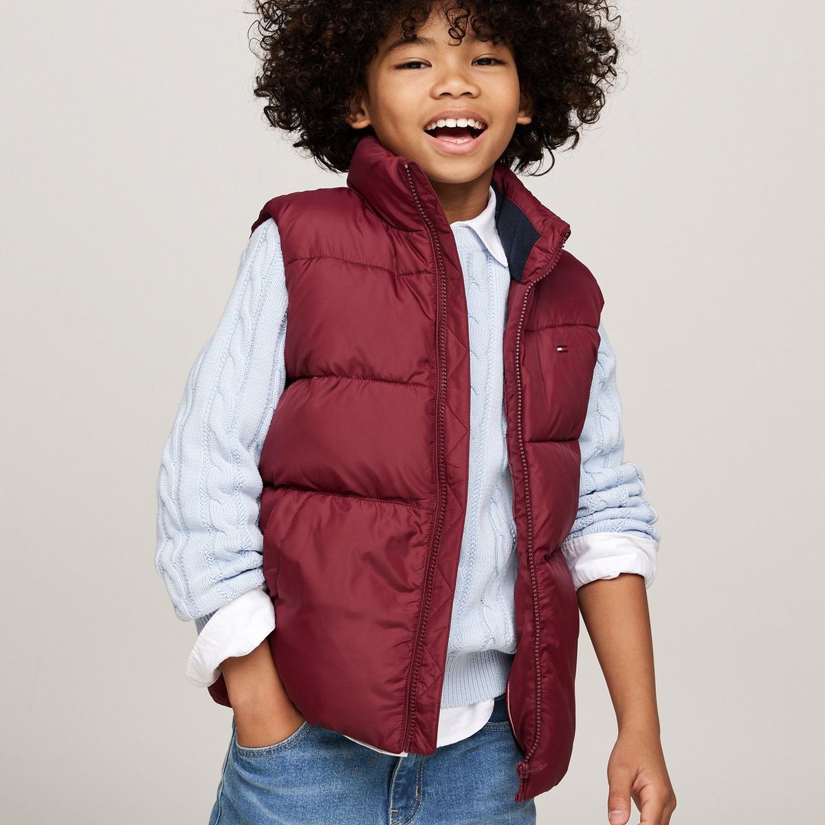 TOMMY HILFIGER - Chaleco Rojo Niño Rojo Essential Acolchado Tommy Hilfiger