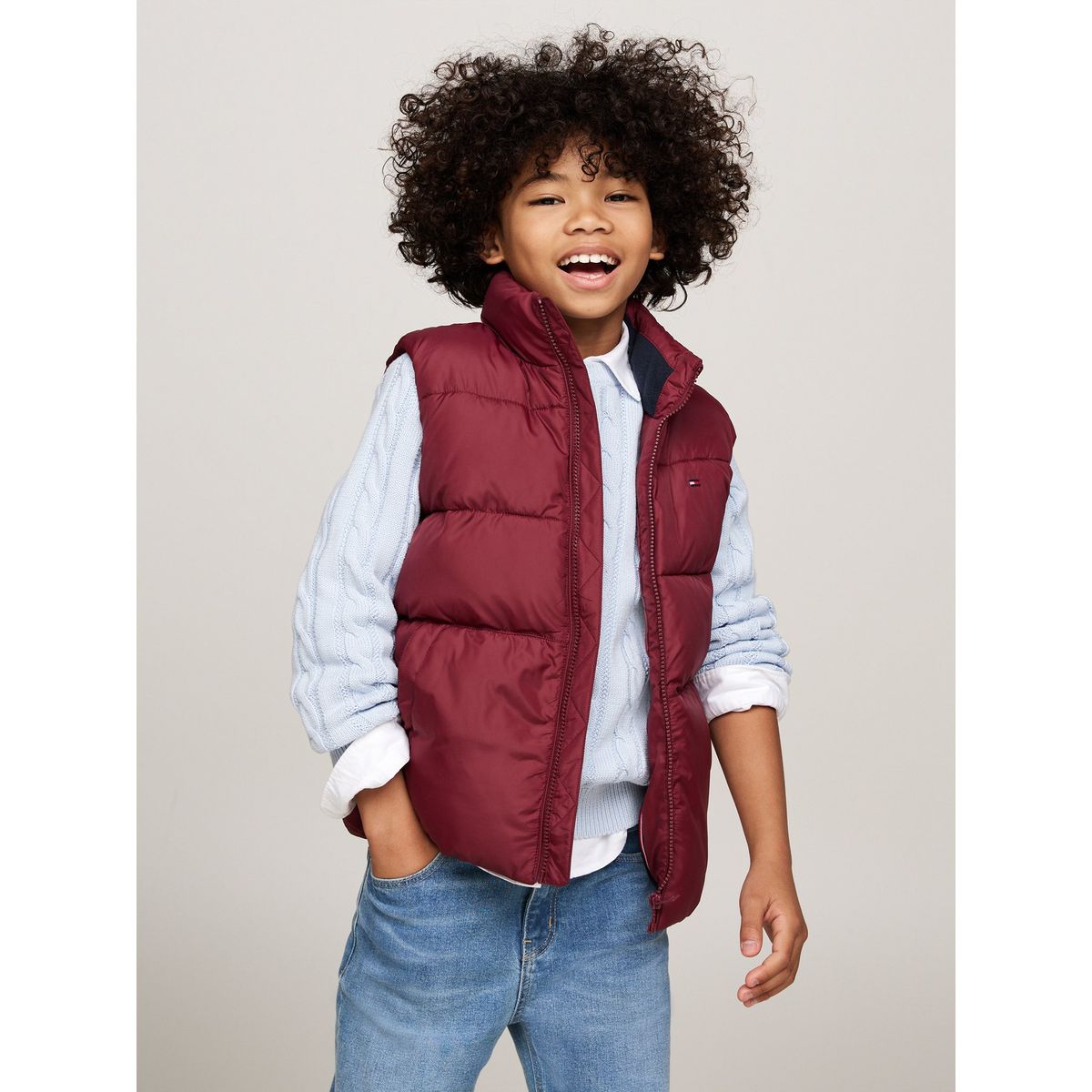 TOMMY HILFIGER - Chaleco Rojo Niño Rojo Essential Acolchado Tommy Hilfiger