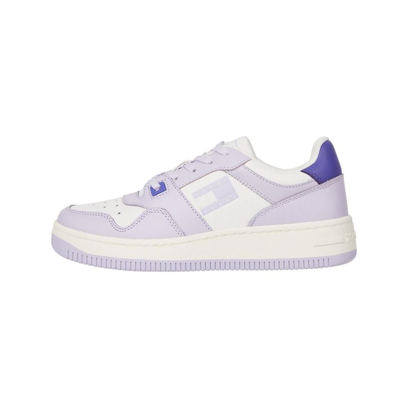 TOMMY HILFIGER - Tenis blanco de baloncesto con parche tonal Tommy Hilfiger