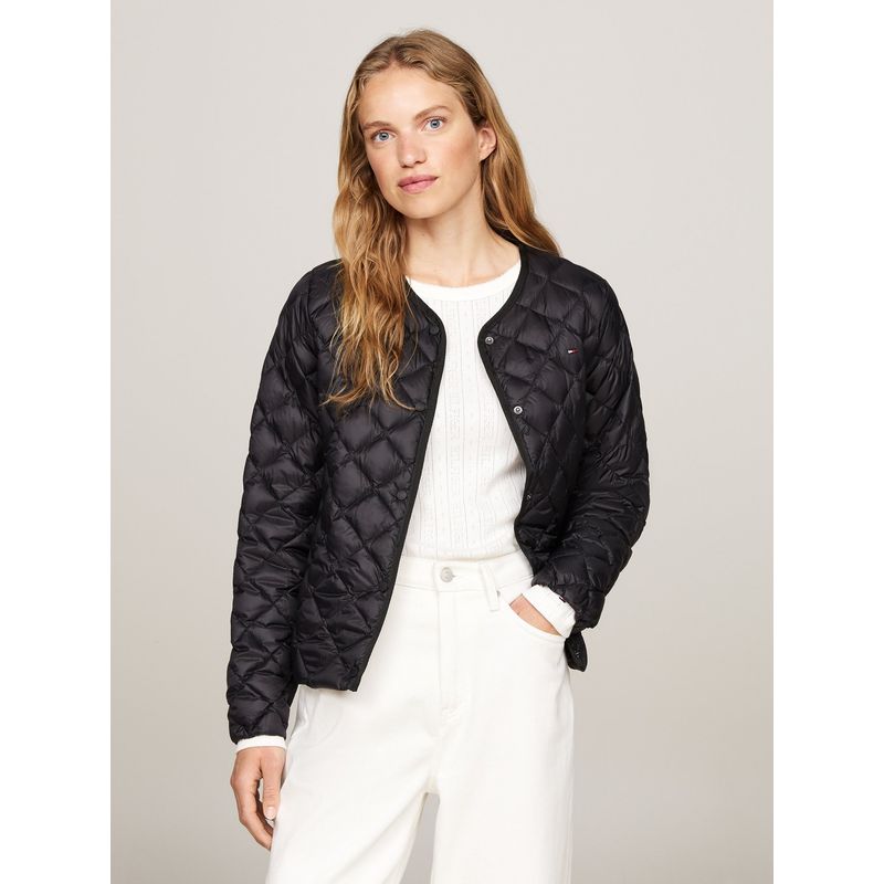 TOMMY HILFIGER - Chaqueta negra acolchada plegable con relleno Tommy Hilfiger