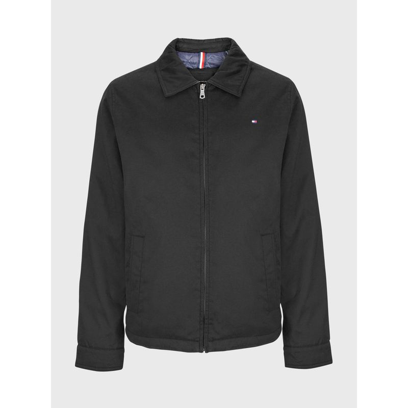 TOMMY HILFIGER - Chaqueta negra con cierre de cremallera Tommy Hilfiger